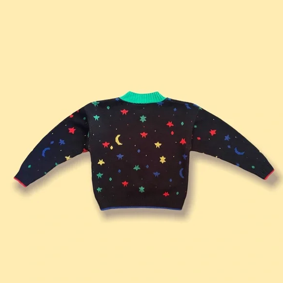 VTG Colorful Moon and Stars Sweater - Picture 2 of 7